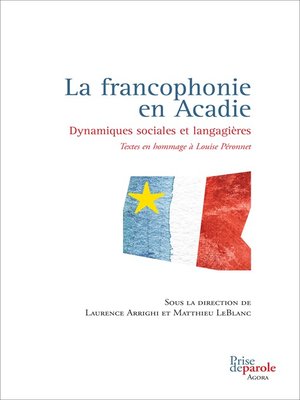 cover image of La francophonie en Acadie